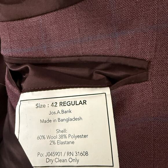 Jos. A. Bank Red Sport Coat with Notch Lapel - Picture 5 of 6